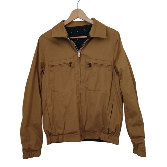 SCOTCH & SODA Reversible Black & Tan Floral Print Lightweight Jacket Men's Sz S - Picture 7 of 15